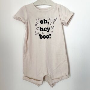 Cat & Jack Cream Ghost Print Baby Romper